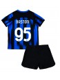 Inter Milan Alessandro Bastoni #95 Domácí dres pro děti 2023-24 Krátký Rukáv (+ trenýrky)